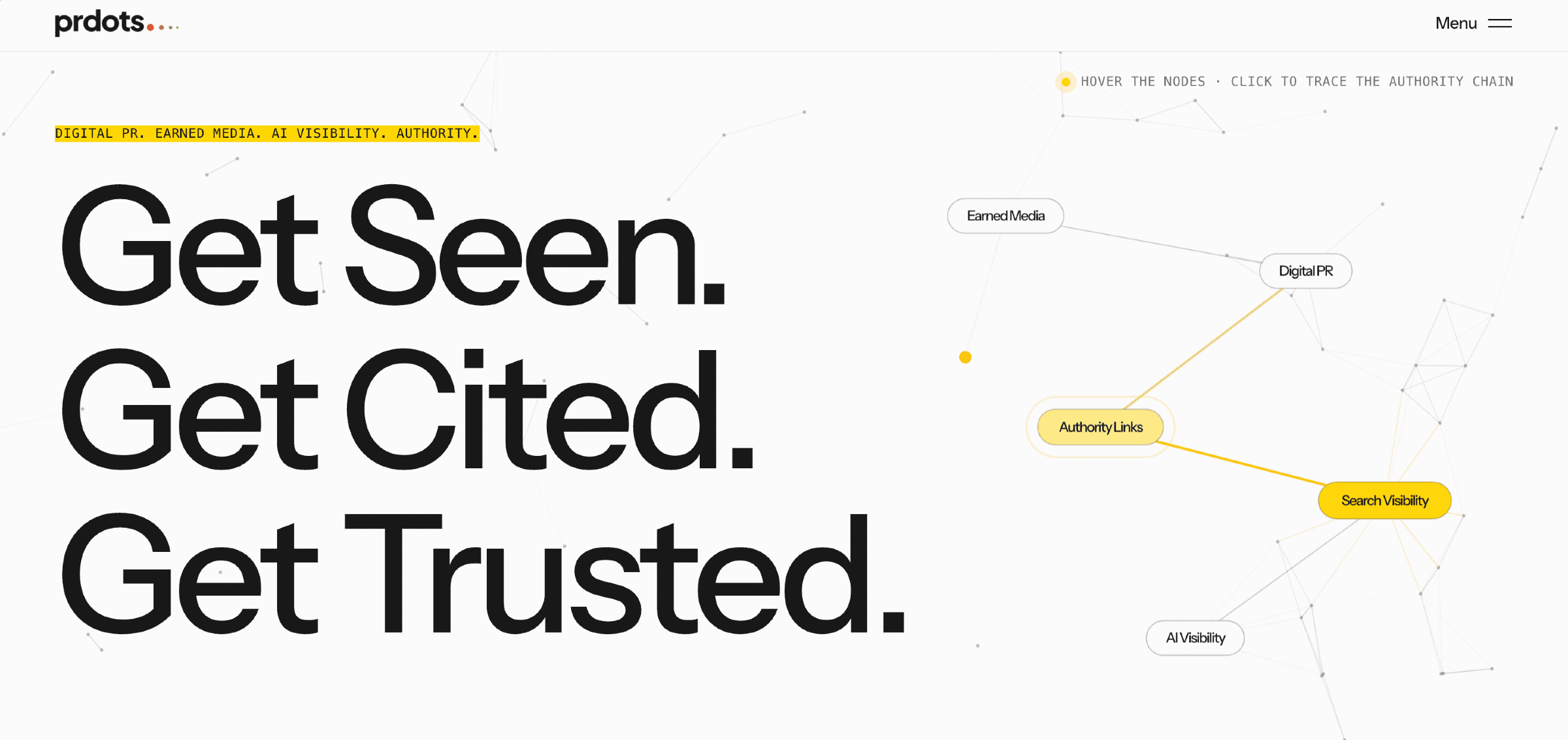 PRDots | Digital PR, Earned Media & AI Visibility — Dubai screenshot